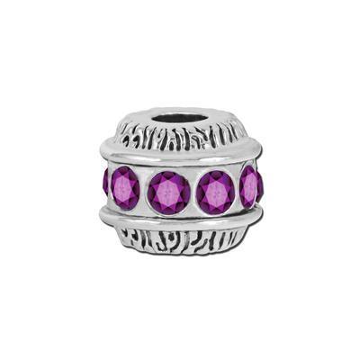 Petite Amethyst Birthstone Barrel Bead - Interchangeable - Goody Beads