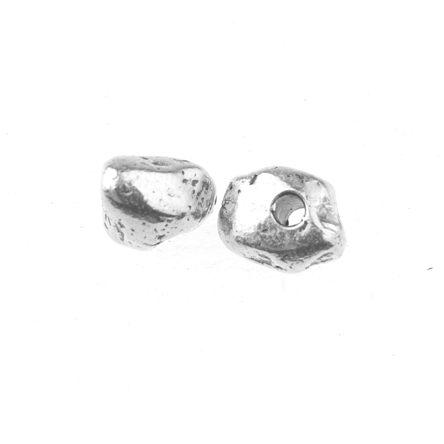 Bright .999 Fine Silver Plated Pewter Organic Metal Bead by Nunn Design - Goody Beads