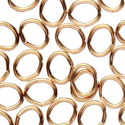 5mm Matte Gold Plated 20 Gauge Oval Jump Rings - Goody Beads