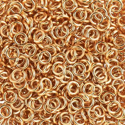 5mm Gold Plated 18 Guage Round Jump Rings - Goody Beads