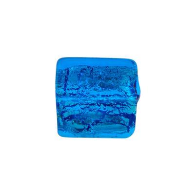 12mm Turquoise Foil Square Bead - Goody Beads