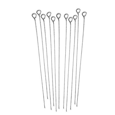 2 Inch Antique Silver Plated 21 Gauge Eyepins