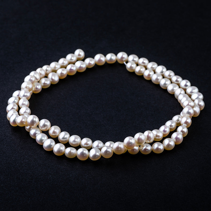 Potato Freshwater 4.5-5mm White Pearl Strand