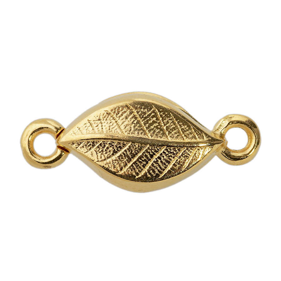 17.5mm Leaf Magnetic Clasp - Gold