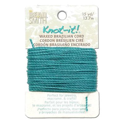 Knot It Sea Green Waxed Brazilian Polyester Cord - 15 Yards - Goody Beads