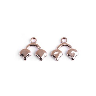 Cymbal Kastro II Rose Gold Plated Bead Endings for Ginko Beads - Goody Beads