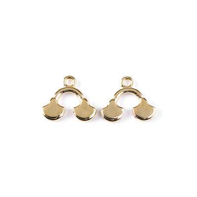 Cymbal Karavos II Gold Plated Bead Endings for Ginko Beads - Goody Beads