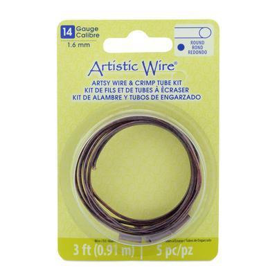 Artistic Wire 14 Gauge Artsy Burgundy Color Kit with Connectors - Goody Beads