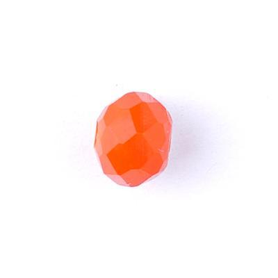 6mm Opaque Coral Rondelle Chinese Crystal Beads - Goody Beads