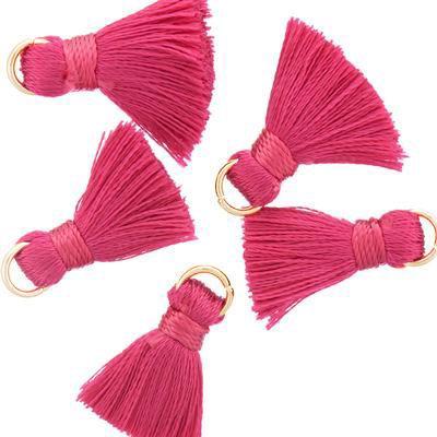 20mm Fuchsia Fabric Tassel - Goody Beads