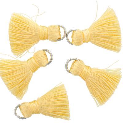 20mm Yellow Fabric Tassel - Goody Beads