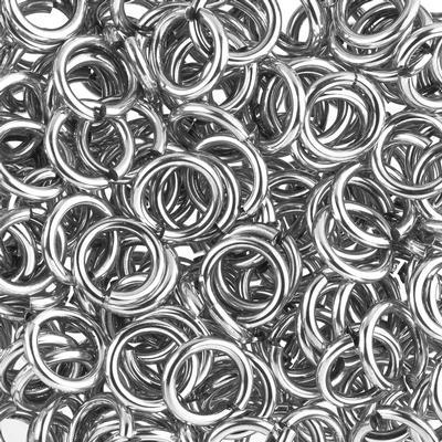 9mm Antique Silver Plated 14 Gauge Round Jump Rings - Goody Beads