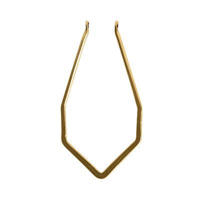 51mm Antique Gold Wire Frame Long Open Diamond Pendant by Nunn Design - Goody Beads