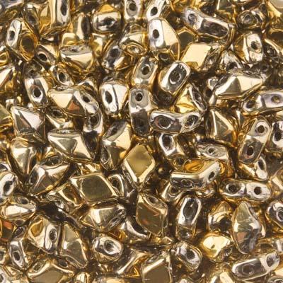 4x6mm Full Aurum DiamonDuo MINI 2-Hole Czech Glass Beads