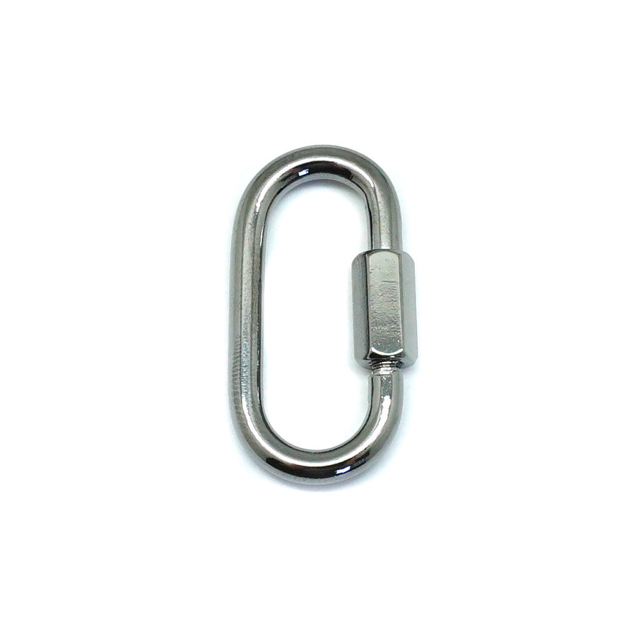 30mm Gunmetal Jewelry Carabiner with Lock Clasp or Pendant - Goody Beads