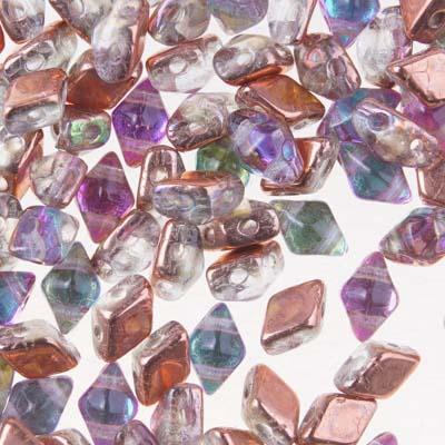 4x6mm Prismatic Fiesta DiamonDuo MINI 2-Hole Czech Glass Beads