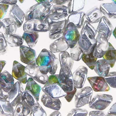 4x6mm Prismatic Tropics DiamonDuo MINI 2-Hole Czech Glass Beads