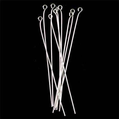 2 Inch Sterling Silver 24 Gauge Eyepins - Goody Beads