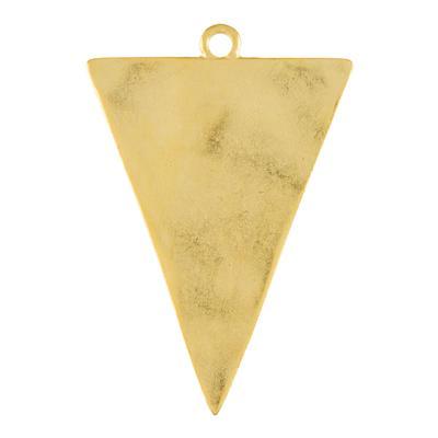 42mm Satin Gold Triangle Drop Charm - Goody Beads