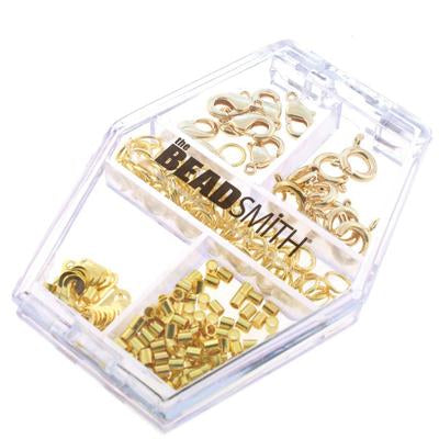 Basic Elements Gold Tone Findings Assortment Box - Goody Beads