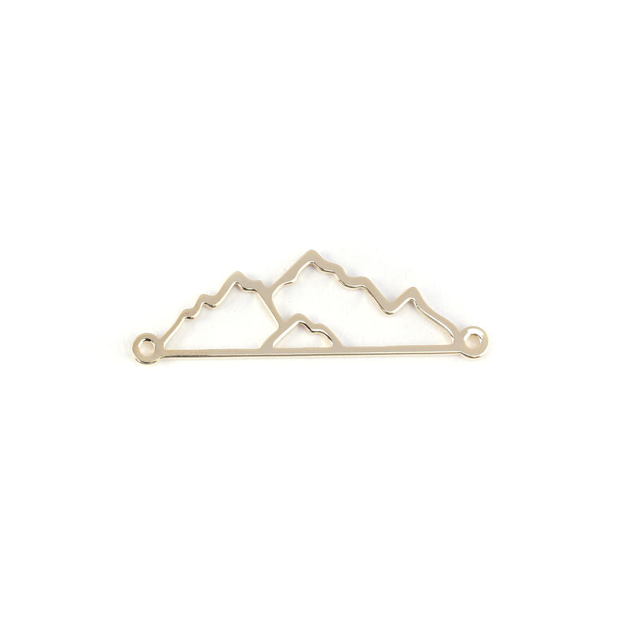 34mm Gold Plated Scenic Mountain Connector - Goody Beads