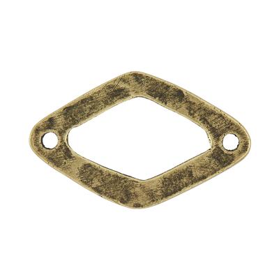 25mm Antique Brass Diamond Shaped Link - Goody Beads