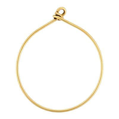 38mm Antique Gold Plated Brass Wire Frame Large Hoop Earrings/Pendant by Nunn Design - Goody Beads