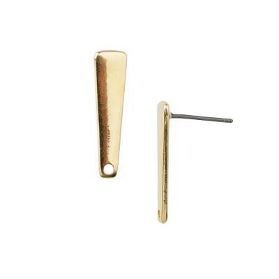 21mm Gold Drop Bar Post Earring with Loop - Goody Beads