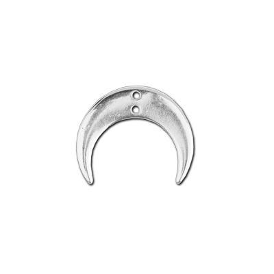 22.4mm Antique Silver Hanging Crescent Connector Charm - Goody Beads