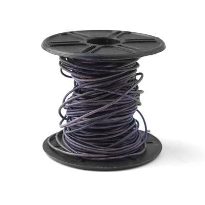 .5mm Natural Grey Round Leather Cord 10 Meter Spool