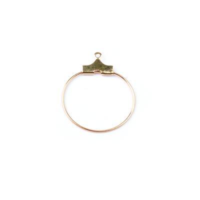 20mm Gold Plated Brass Hoop Frame - Goody Beads