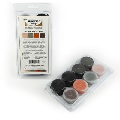 Apoxie Sculpt Color Kits Earth: Pink/Bronze/Orange/Natural