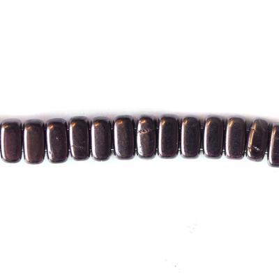 6mm Dark Bronze Two Hole Brick Czech Glass Beads by CzechMates - Goody Beads