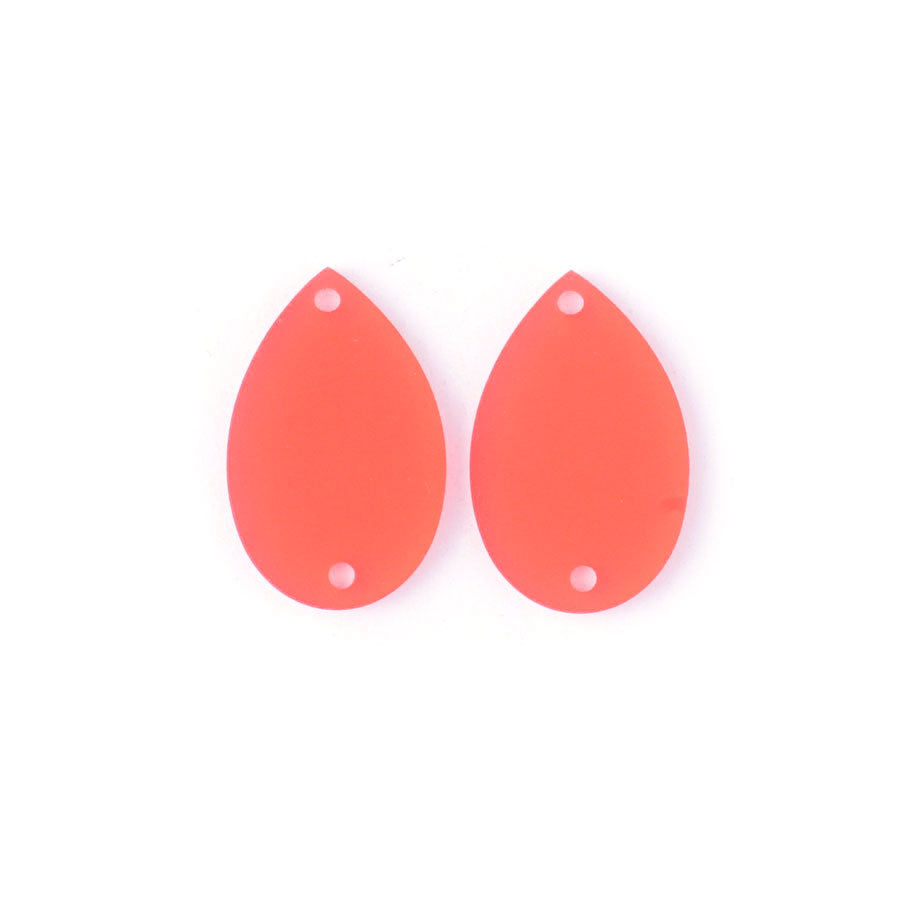 32x20mm Teardrop Connector Component Set - Coral - Goody Beads