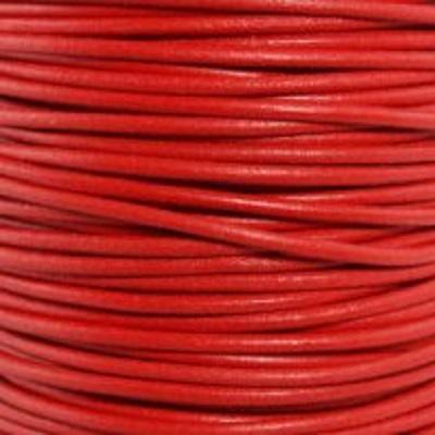 1.5mm Red Round Leather Cord - 2 Meters - Goody Beads