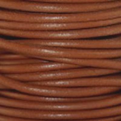 1.5mm Saddle Round Leather Cord - 2 Meters - Goody Beads