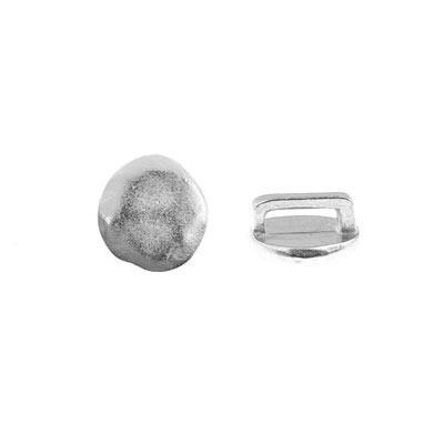 9mm Antique Silver Coin Slide for 5mm Leather - Goody Beads