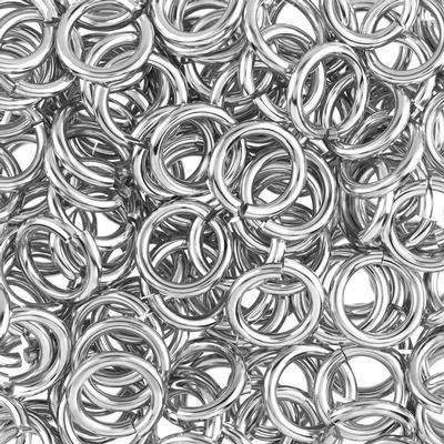 9mm Silver Plated 14 Gauge Round Jump Rings - Goody Beads