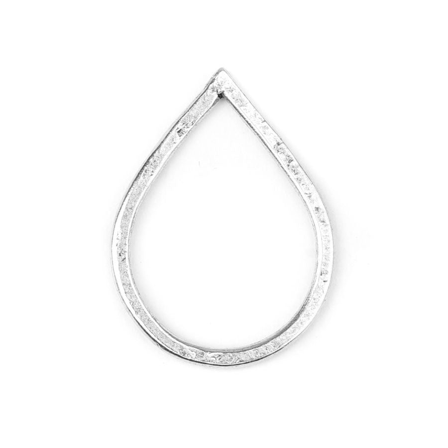 36mm Sterling Silver Plated Large Drop Flat Hoop by Nunn Designs - Goody Beads