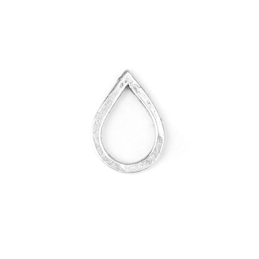 19mm Sterling Silver Plated Mini Drop Flat Hoop by Nunn Designs - Goody Beads