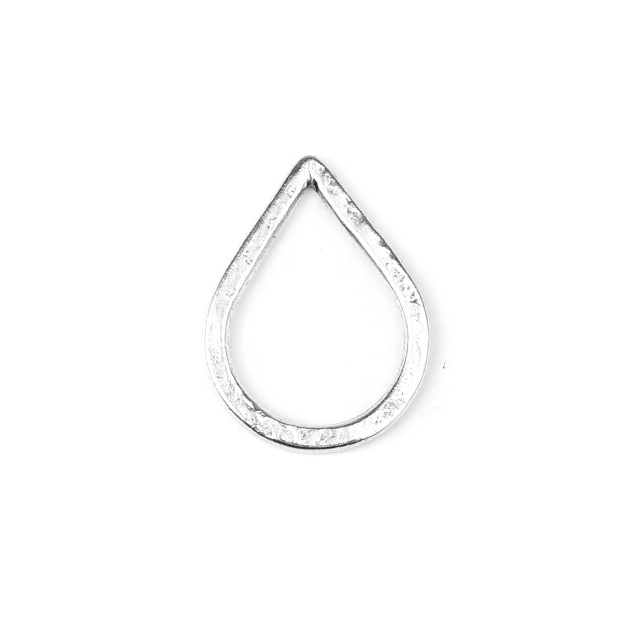 27mm Sterling Silver Plated Small Drop Flat Hoop by Nunn Designs - Goody Beads