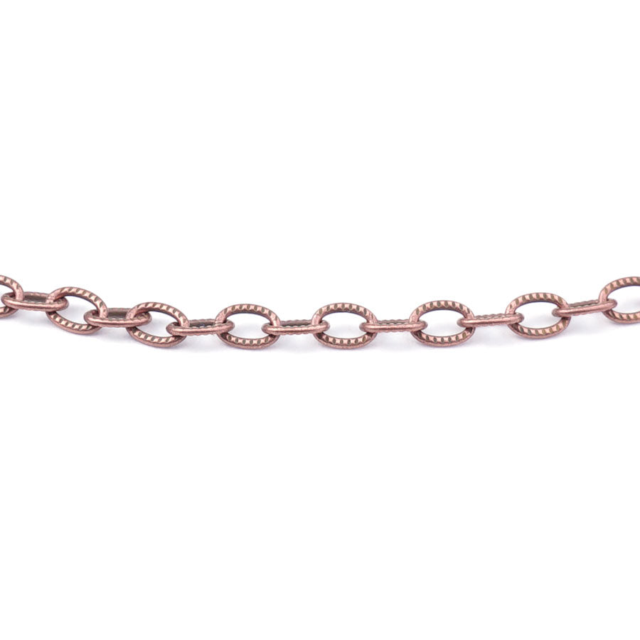 18 Inch Antique Copper Plated Fine Textured Cable Chain Necklace by Nunn Designs - Goody Beads