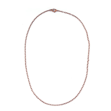 18 Inch Antique Copper Plated Small Fine Cable Chain Necklace by Nunn Designs - Goody Beads