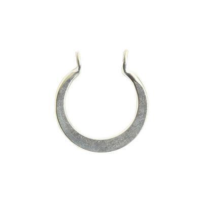 20x18mm Bright .999 Fine Silver Plated Pewter Wire Frame Open Mini Flat Circle Connector by Nunn Design - Goody Beads