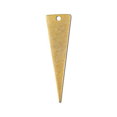 38mm 24k Gold Plated Pewter Large Inverted Triangle Pendant by Nunn Design - Goody Beads