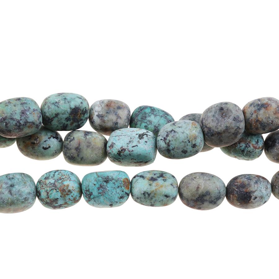 MATTE African Turquoise 12x16 Tumble Nugget 8-Inch