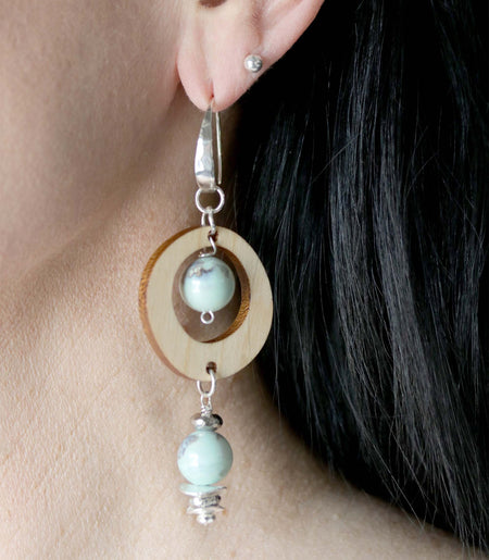 33mm Donut with Off Center Cutout Maple Wood Connector Set - Goody Beads